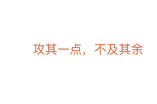 攻其一點，不及其余