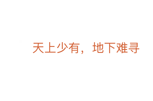天上少有,地下難尋