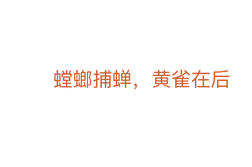螳螂捕蟬，黃雀在后