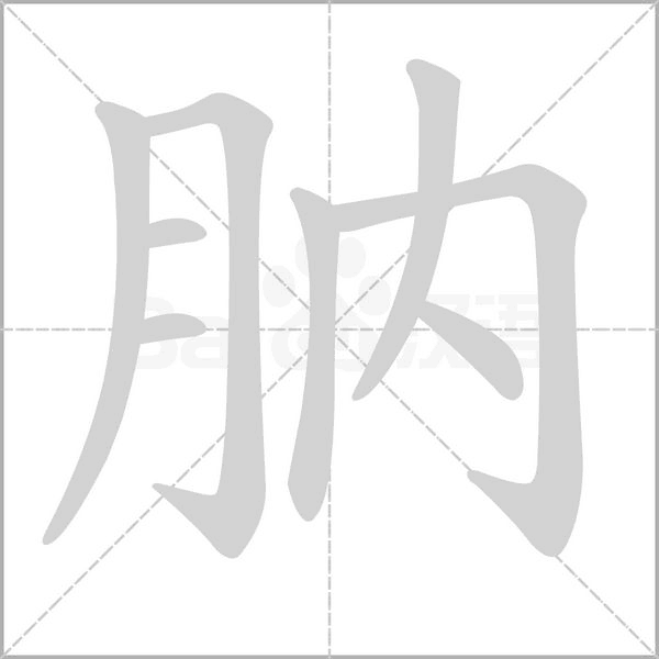 肭的筆順動(dòng)畫(huà)演示