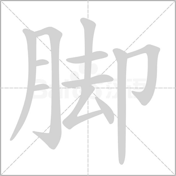 腳的筆順動畫演示