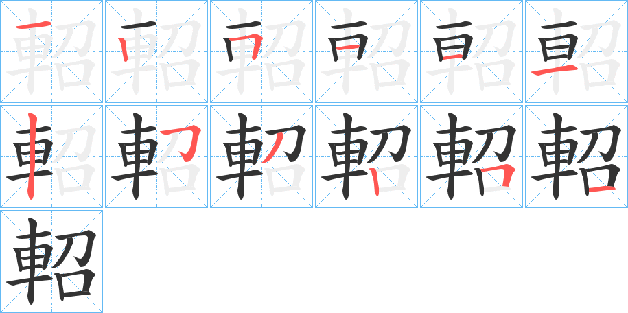 軺的筆順?lè)植窖菔?>
					
                    <hr />
                    <h2>軺的基本信息</h2>
                    <div   id=